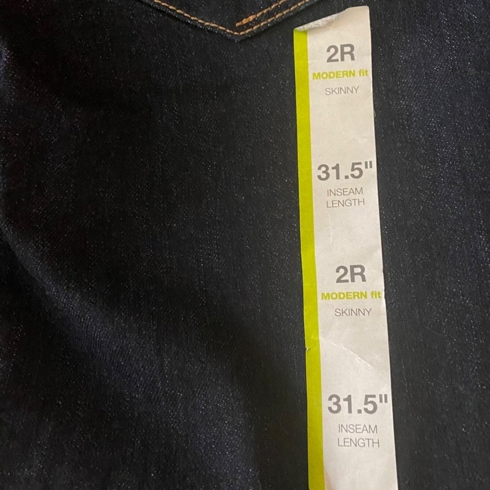 Mossimo sz 2 dark blue modern fit Straight dark denim jeans NWT Preppy - Picture 9 of 11